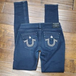 True Religion Jeans with metal chain logo